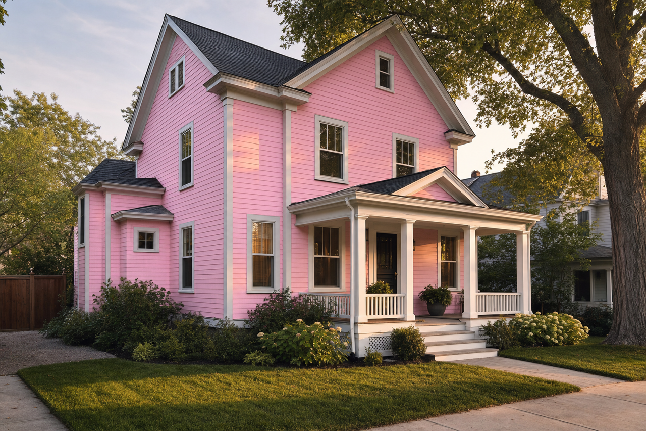 Blushing by Benjamin Moore on exterior