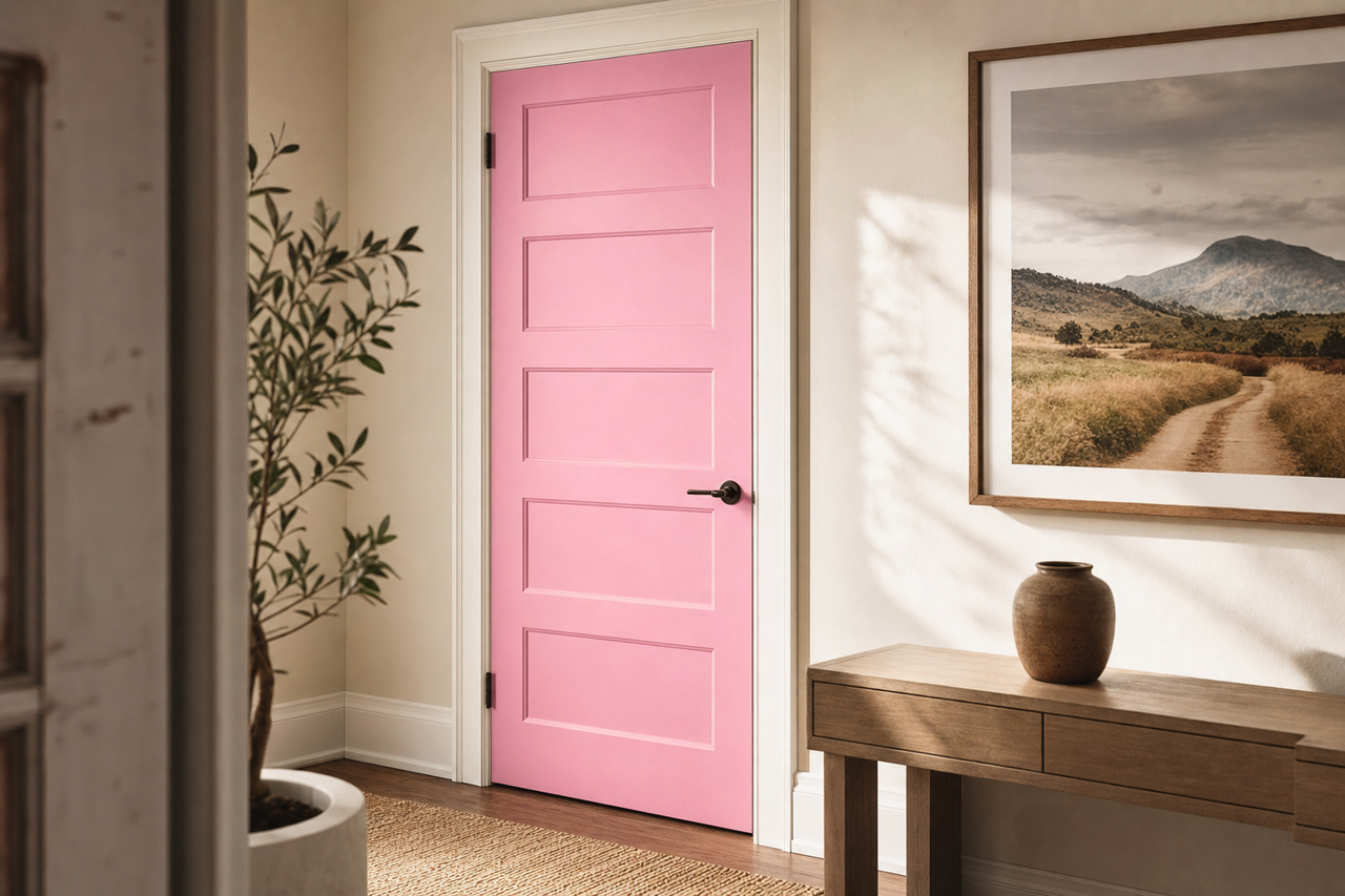 Blushing by Benjamin Moore on interior-doors