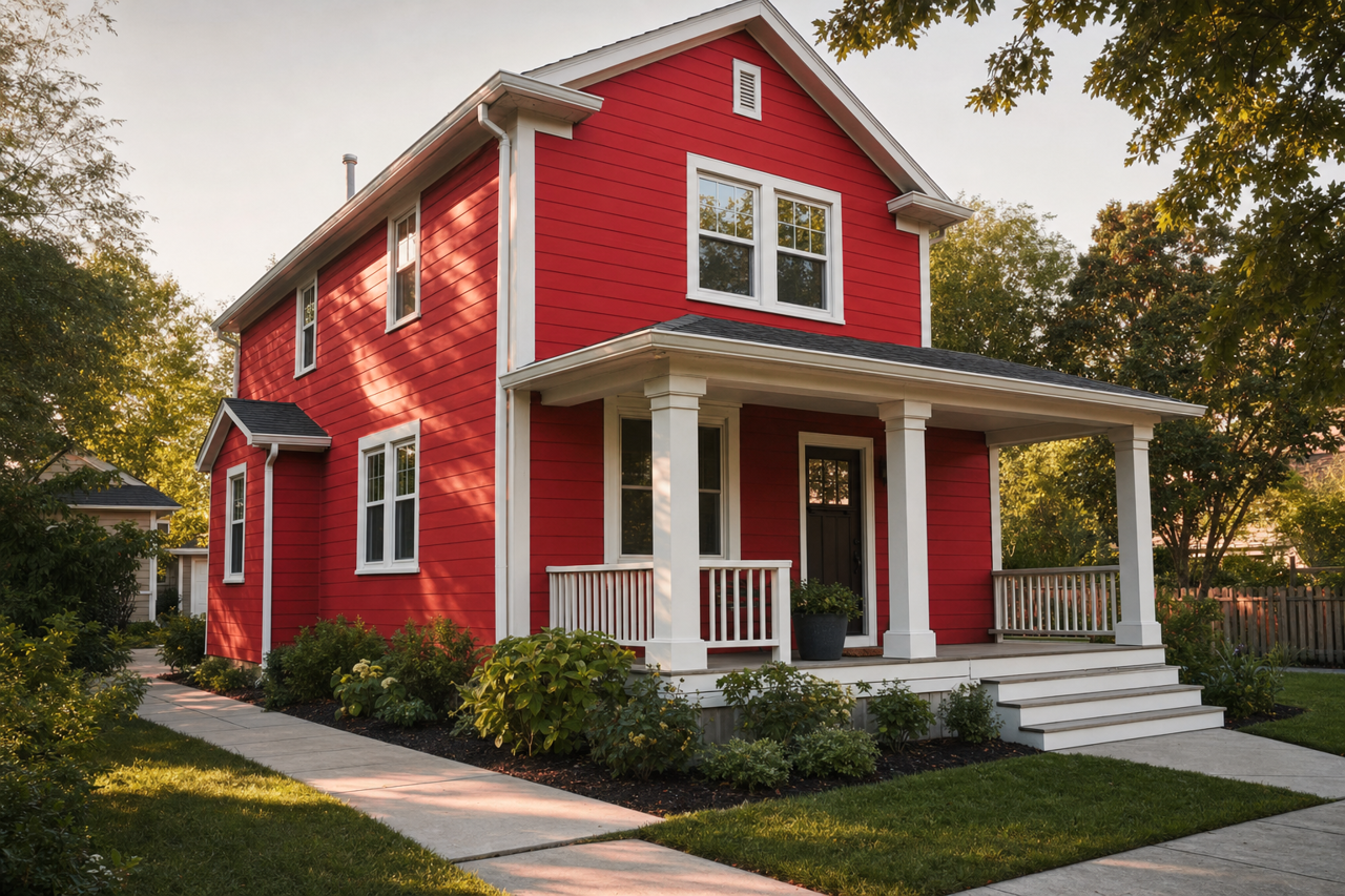 Neon by Benjamin Moore on exterior