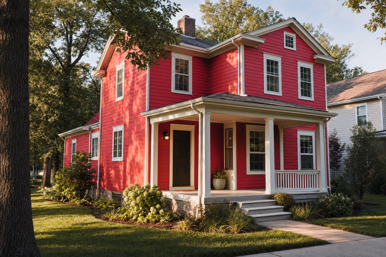 Watermelon by Benjamin Moore on exterior
