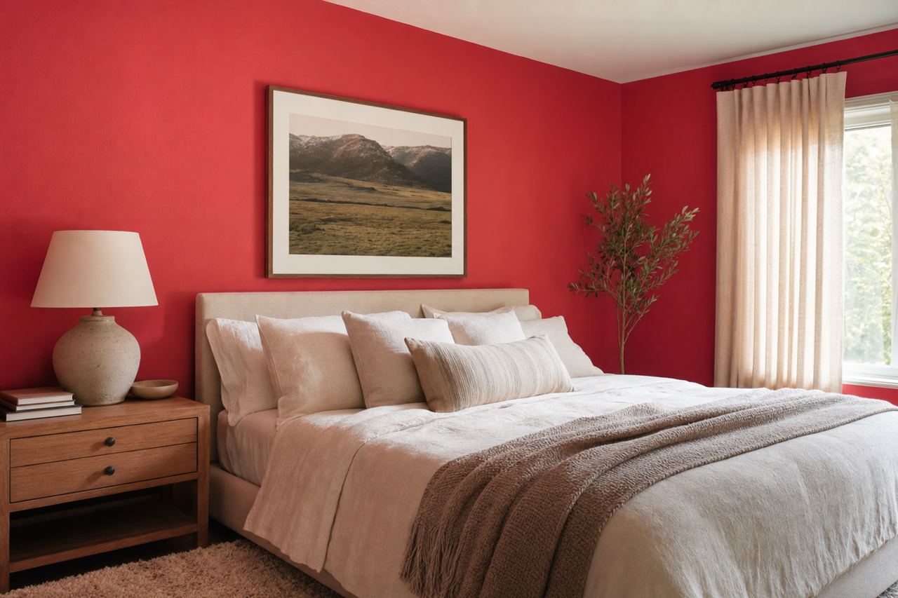 Watermelon by Benjamin Moore on interiors