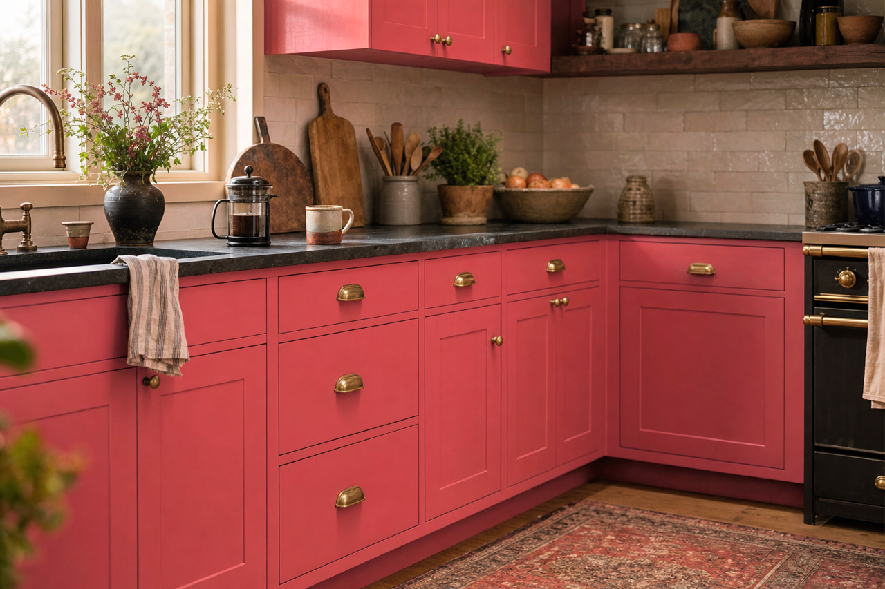 Italiano by Benjamin Moore on cabinets