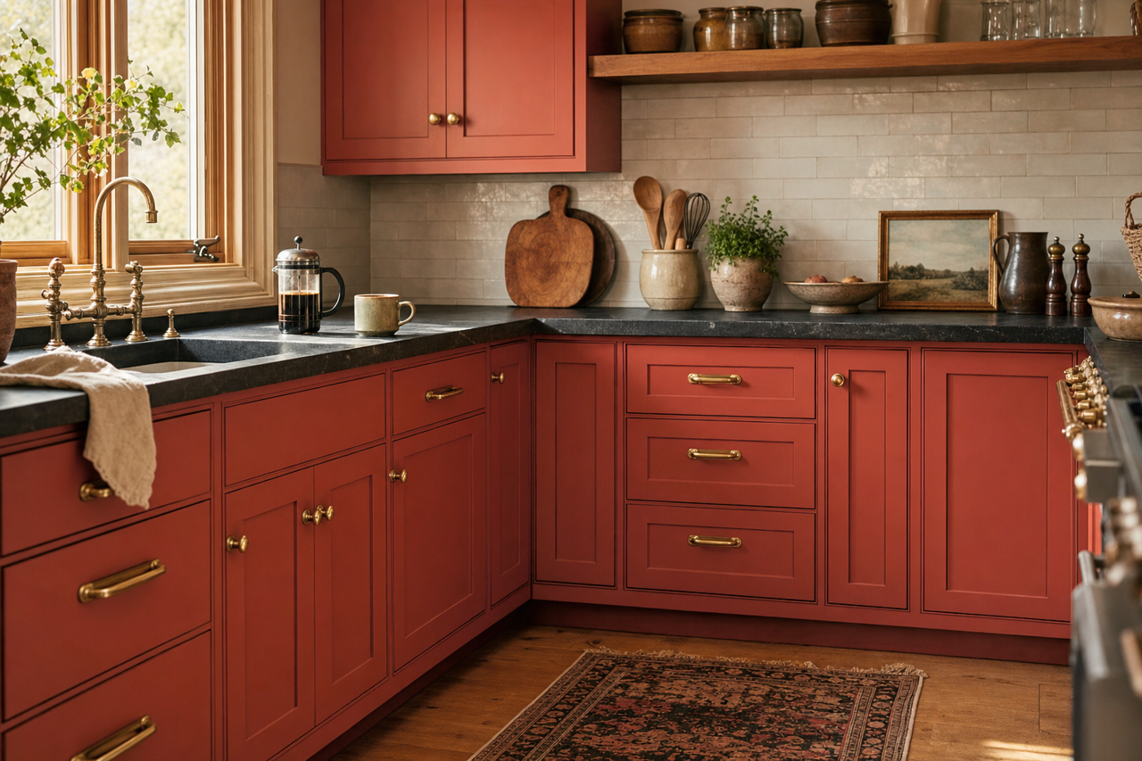 Country by Benjamin Moore on cabinets