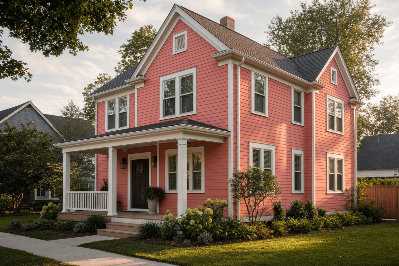 Persimmon by Benjamin Moore on exterior