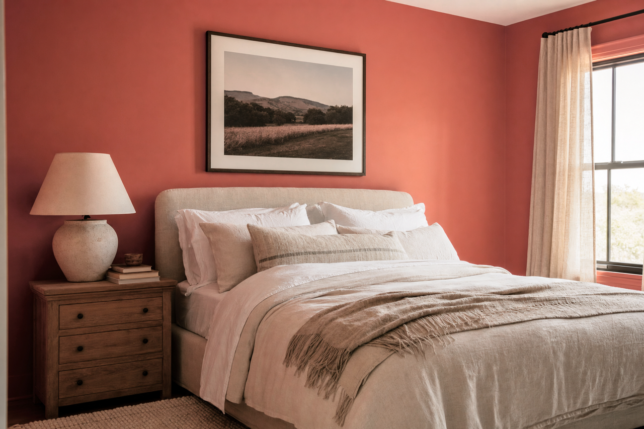 Persimmon by Benjamin Moore on interiors