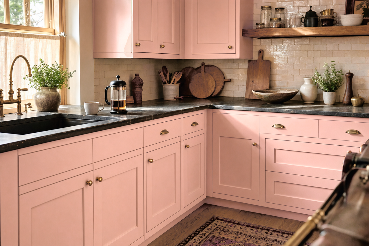 Fruit by Benjamin Moore on cabinets
