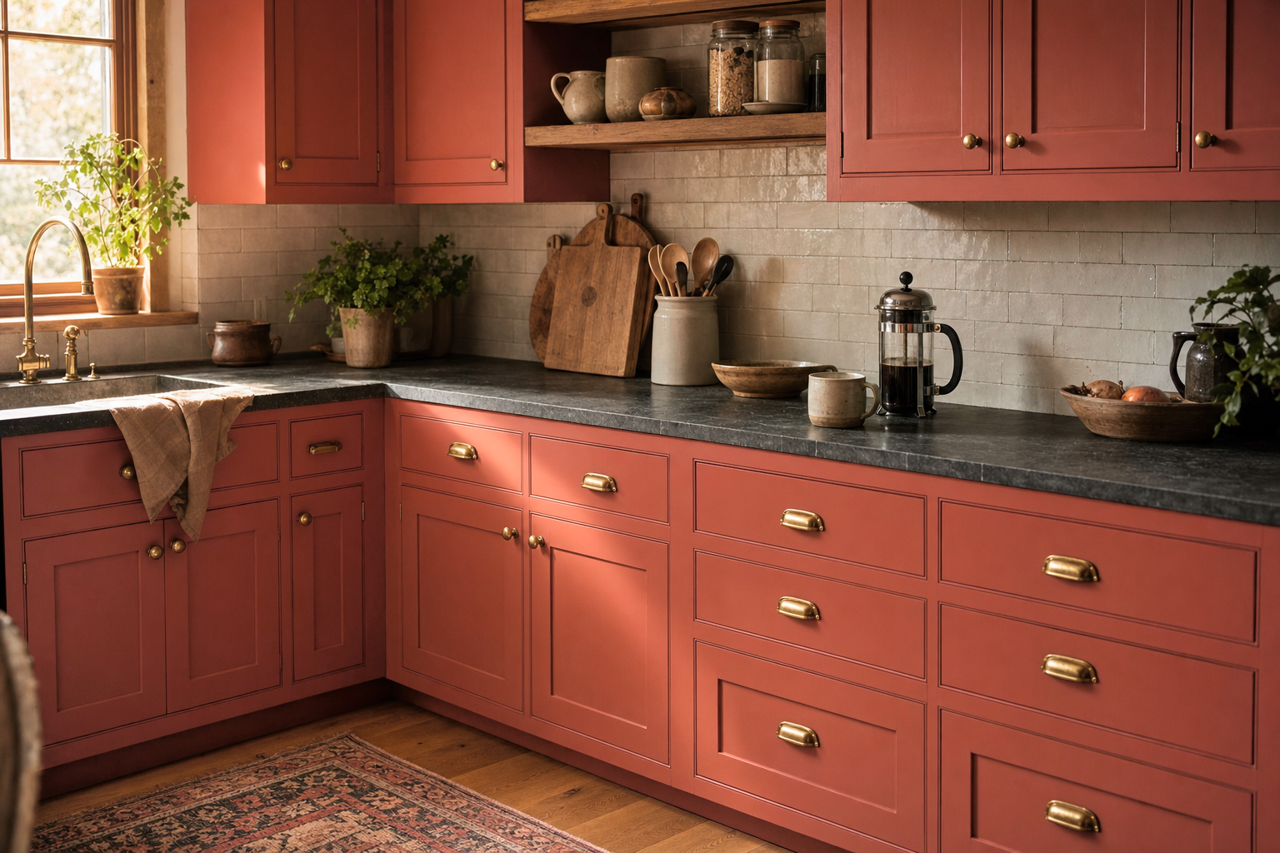 Iron by Benjamin Moore on cabinets