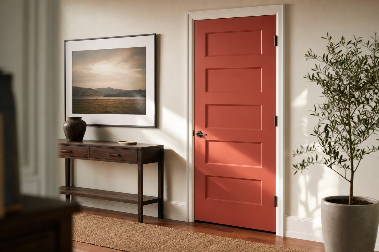 Iron by Benjamin Moore on interior-doors