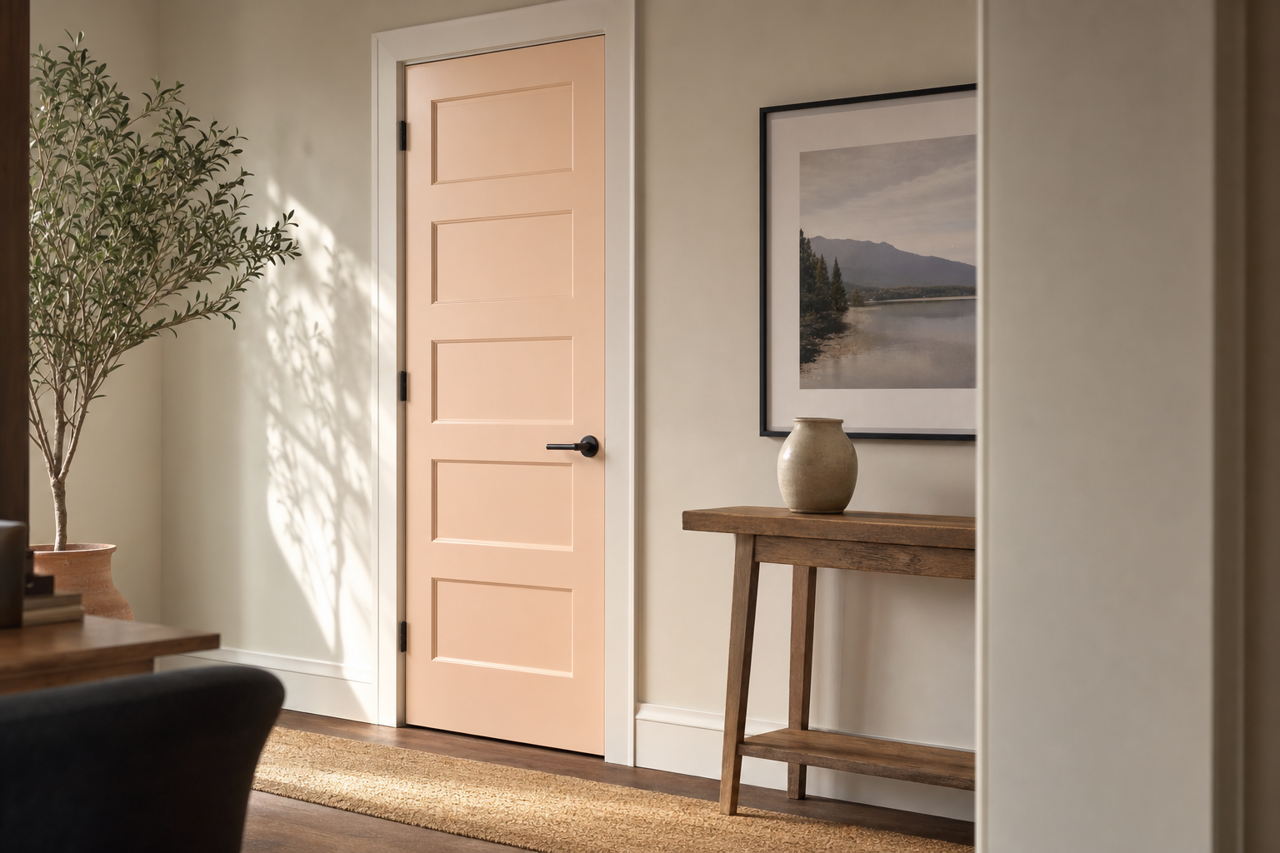 Frosted by Benjamin Moore on interior-doors