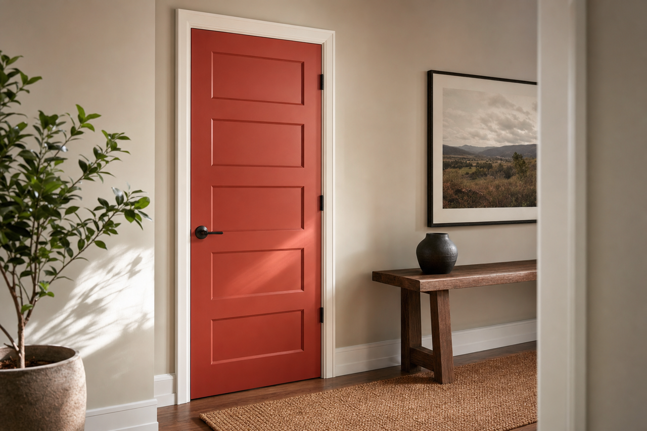 Terra by Benjamin Moore on interior-doors
