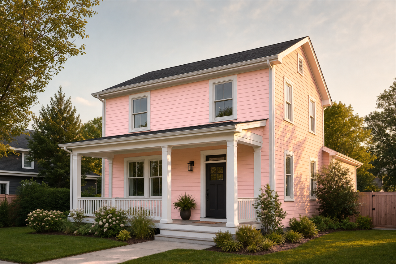 Strawberry by Benjamin Moore on exterior