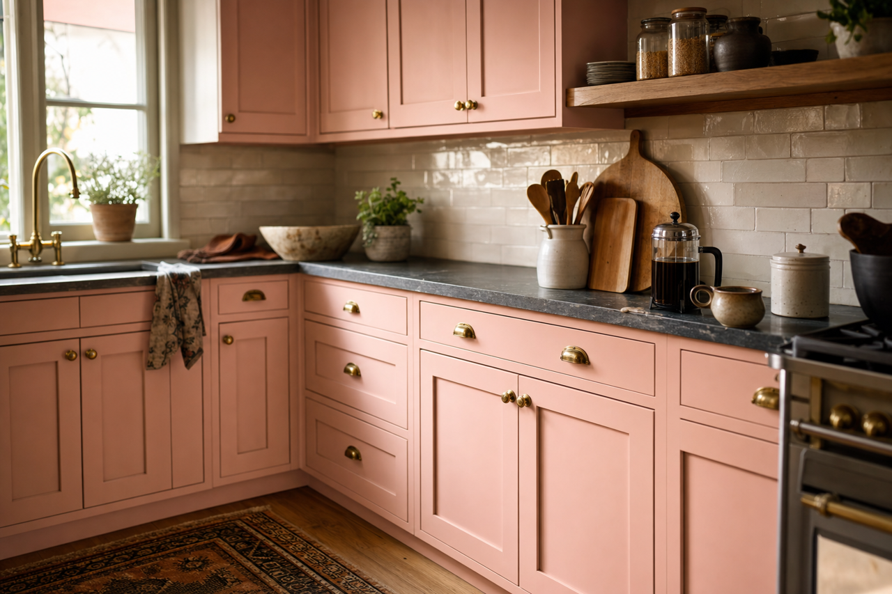 Spring by Benjamin Moore on cabinets