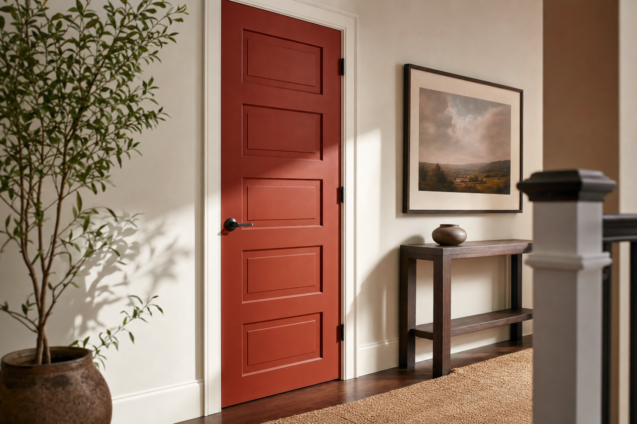 Tea by Benjamin Moore on interior-doors