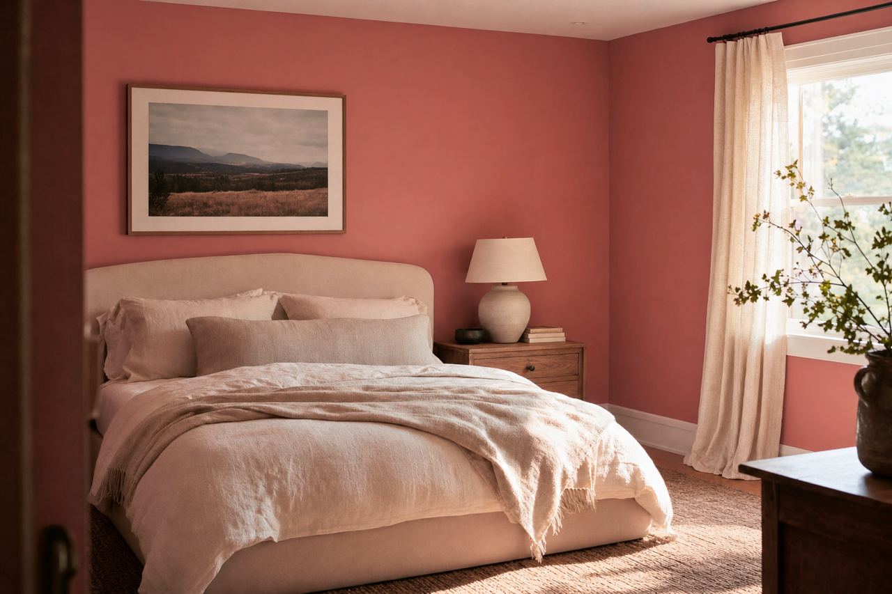 Red by Benjamin Moore on interiors