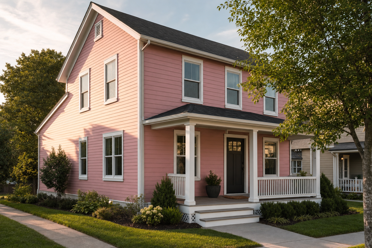 Rosy by Benjamin Moore on exterior