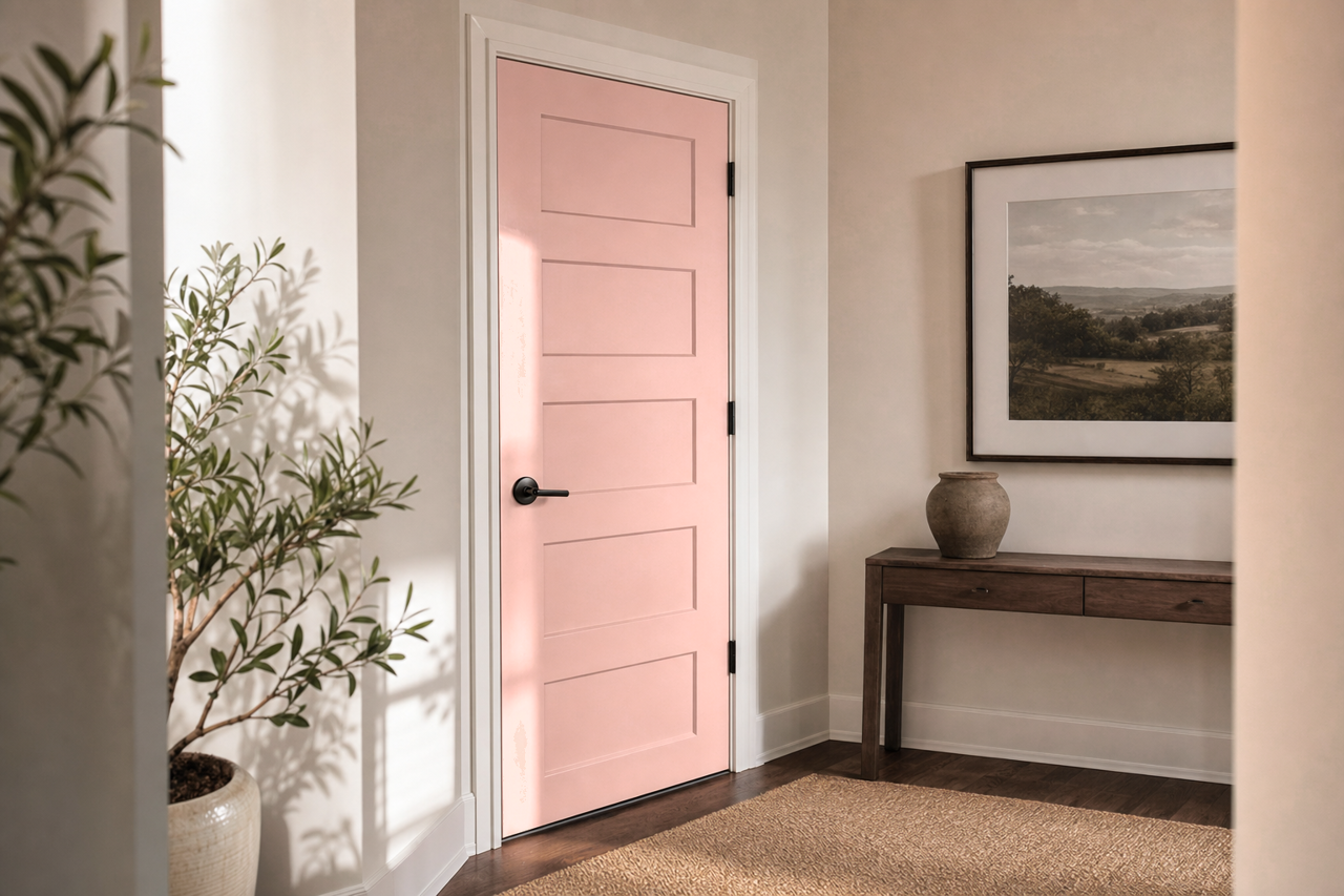Heather by Benjamin Moore on interior-doors