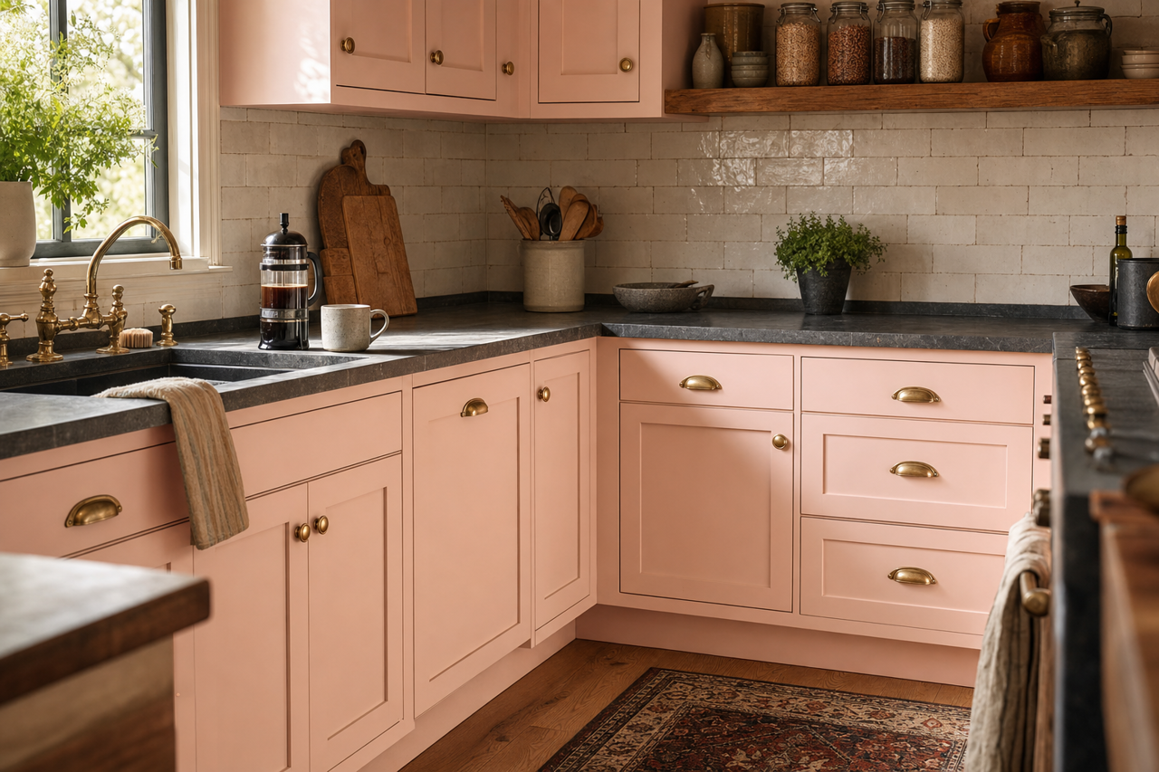 April by Benjamin Moore on cabinets