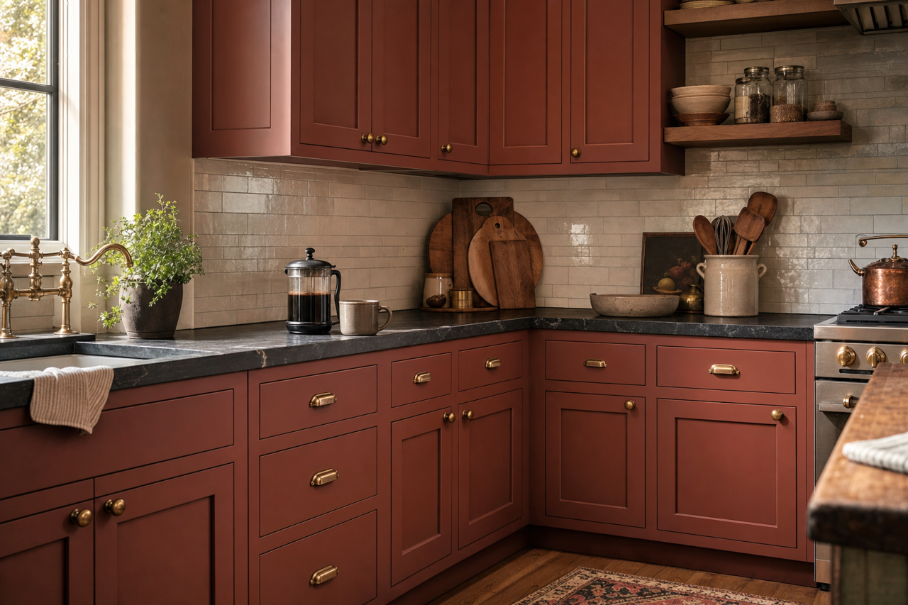 Clydesdale by Benjamin Moore on cabinets