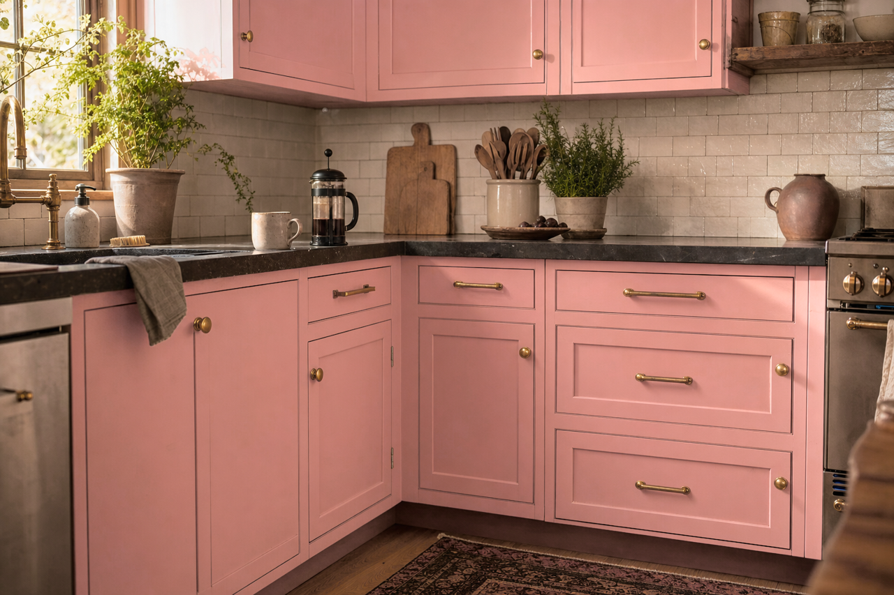 Belladonna by Benjamin Moore on cabinets