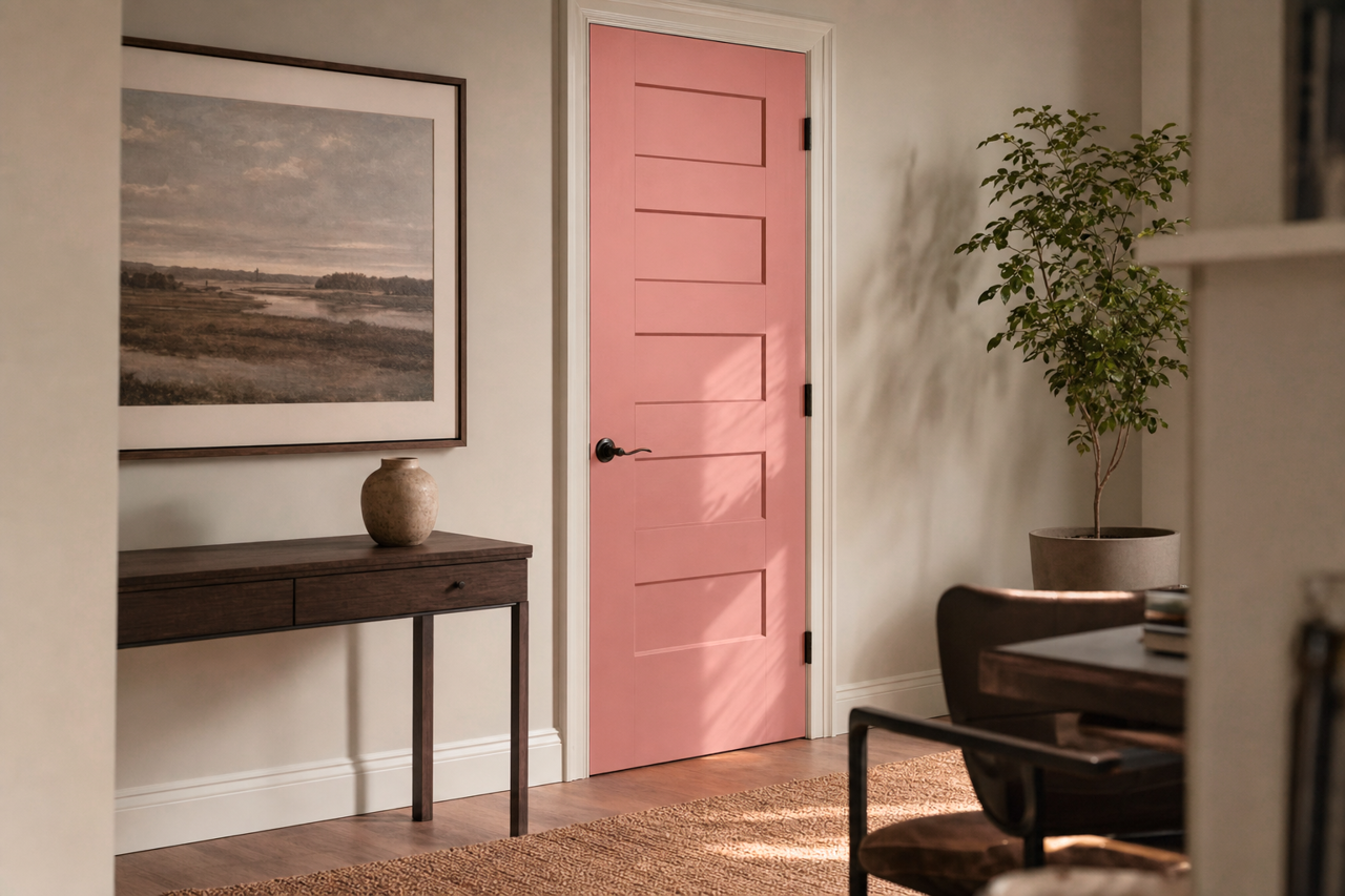 Belladonna by Benjamin Moore on interior-doors