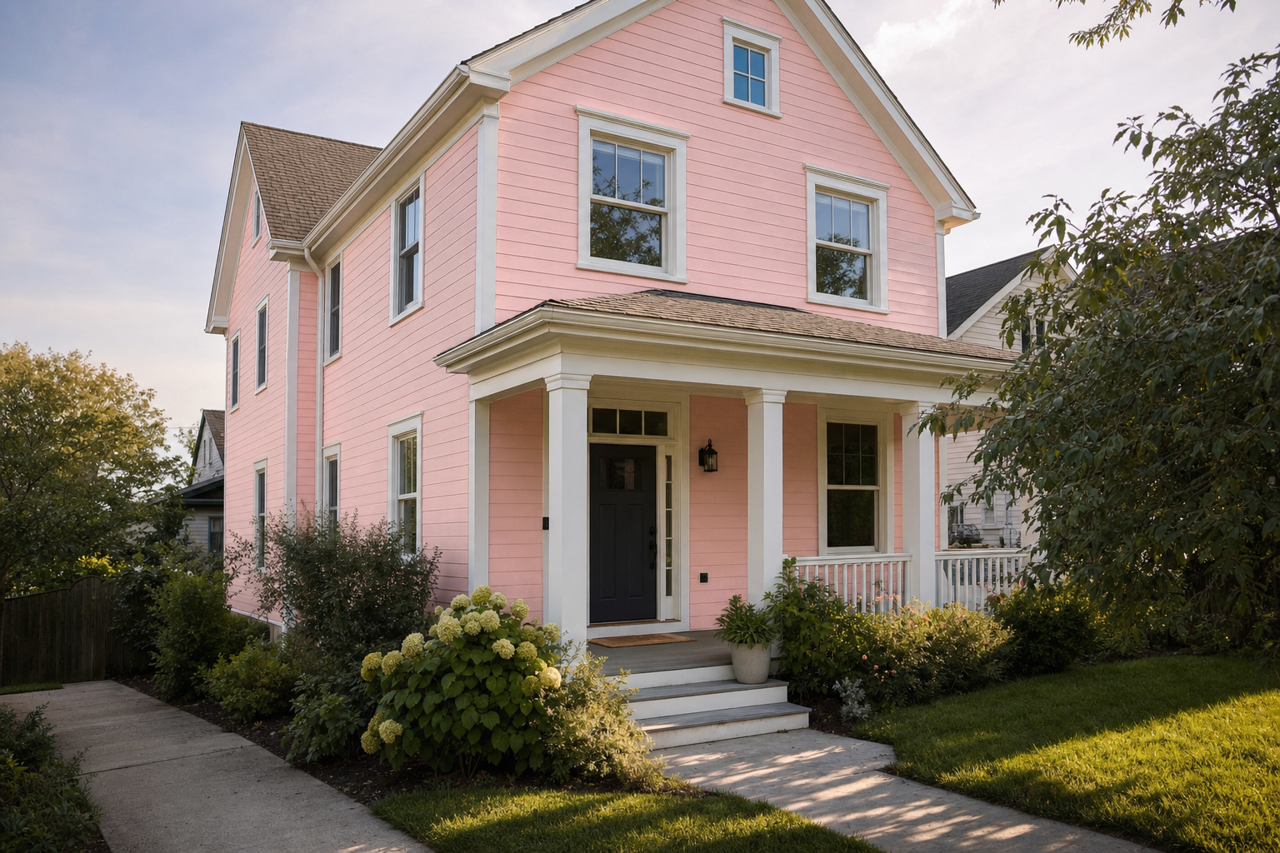 Camellia by Benjamin Moore on exterior