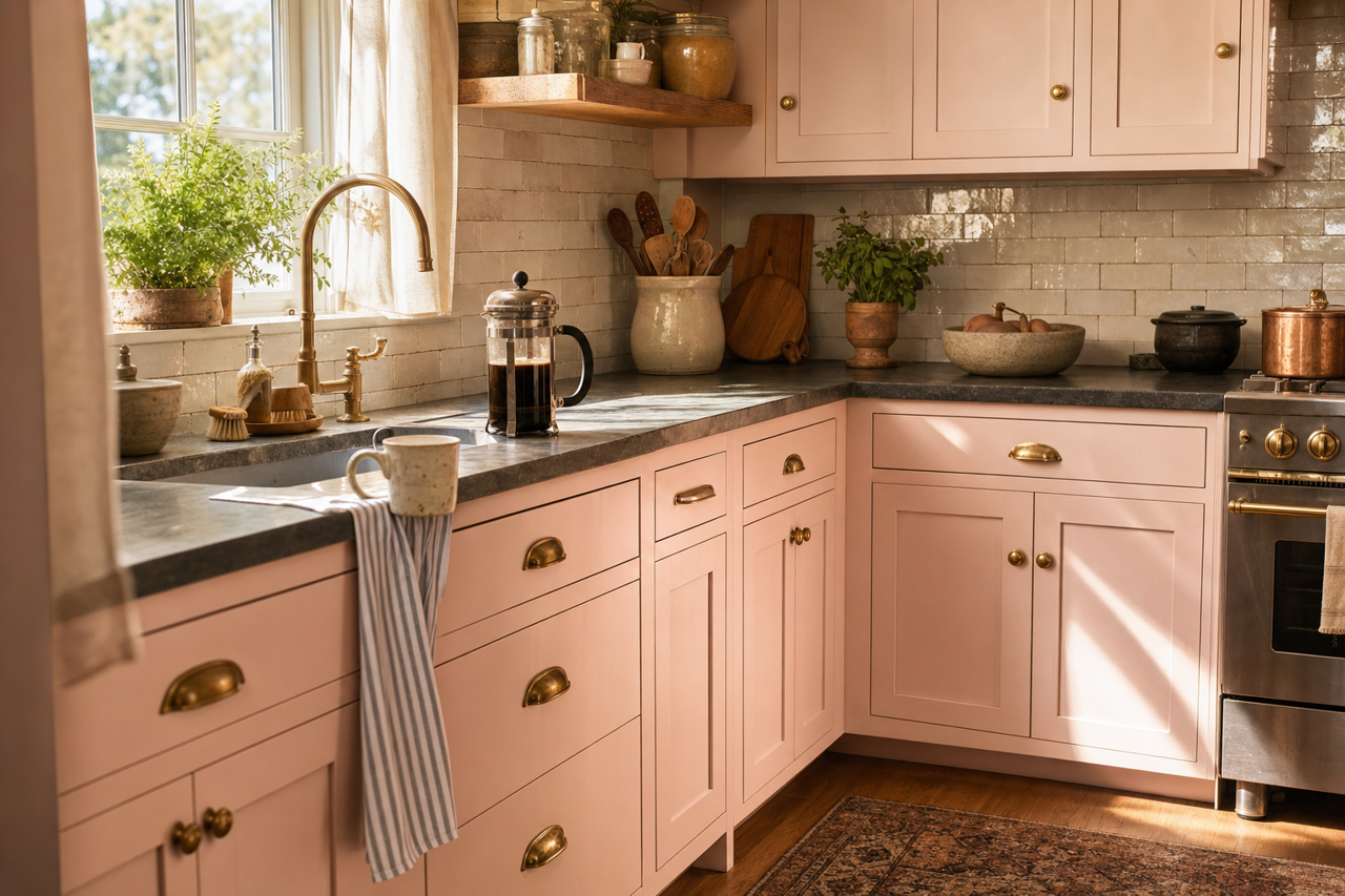 Playful by Benjamin Moore on cabinets
