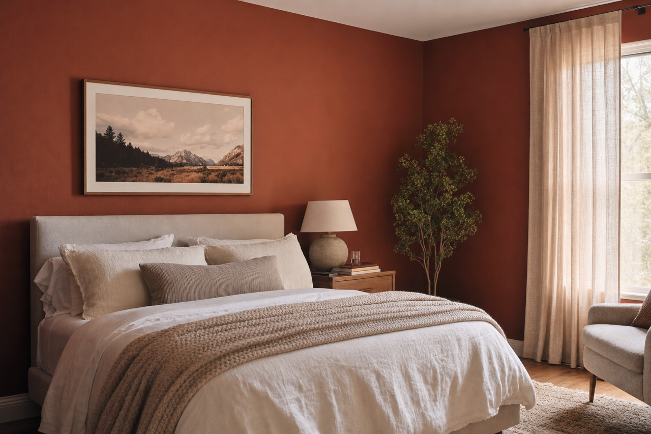 Copper by Benjamin Moore on interiors