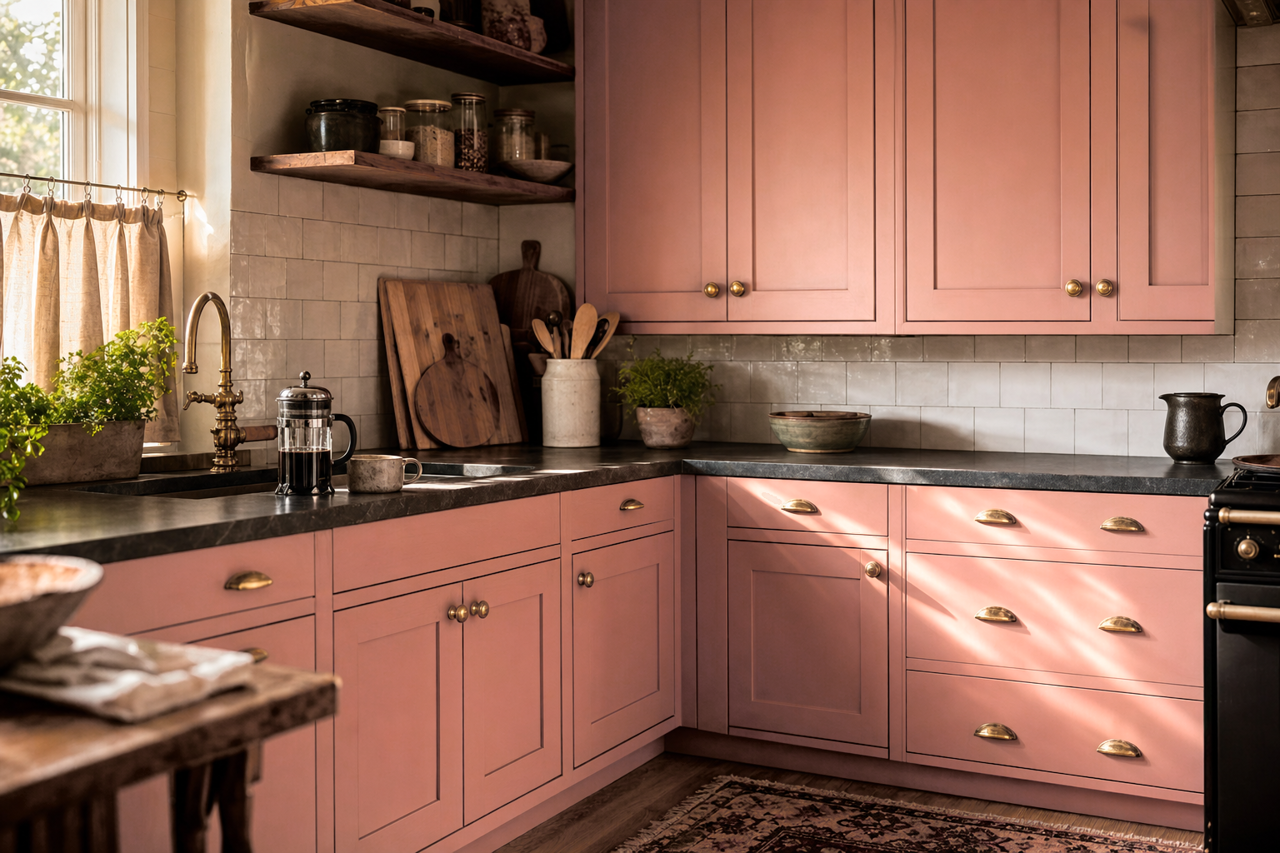 Soft by Benjamin Moore on cabinets
