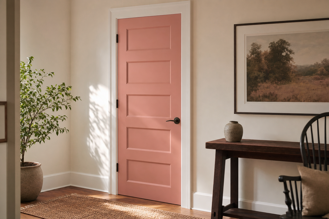 Soft by Benjamin Moore on interior-doors
