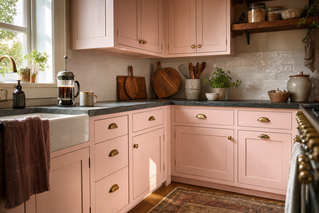 Pleasant by Benjamin Moore on cabinets