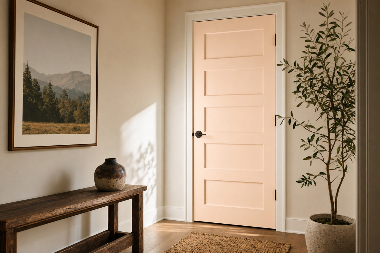 Mellow by Benjamin Moore on interior-doors