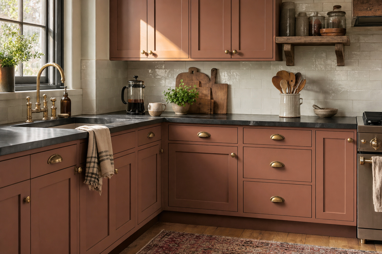 Butternut by Benjamin Moore on cabinets