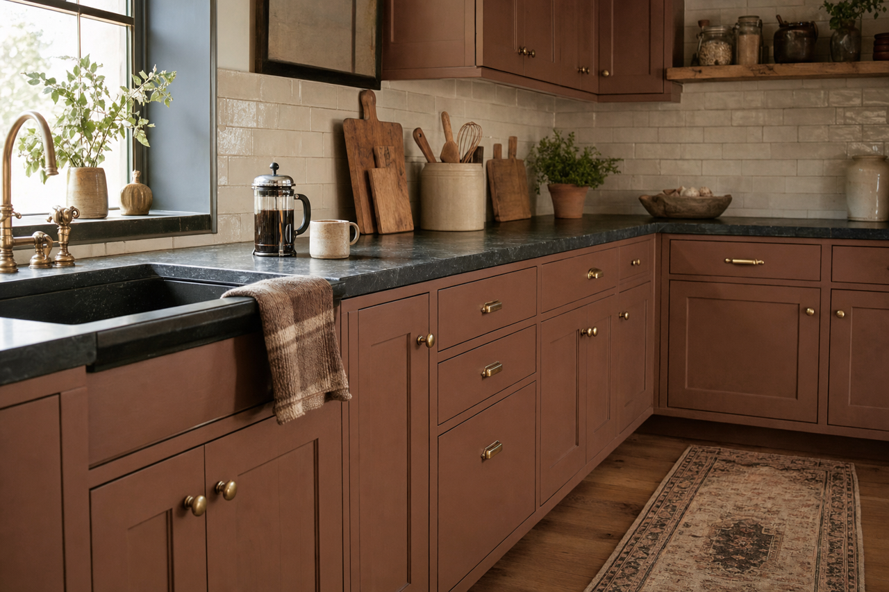 Chocolate by Benjamin Moore on cabinets