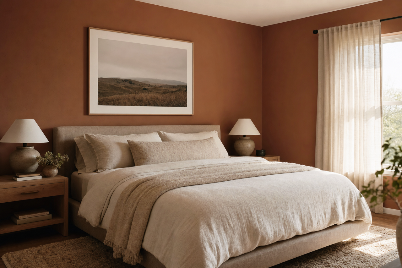 Chocolate by Benjamin Moore on interiors