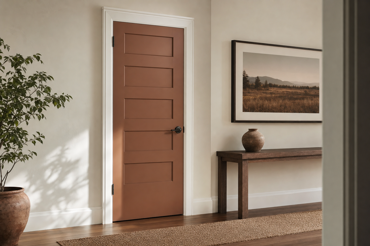 Grandfather by Benjamin Moore on interior-doors