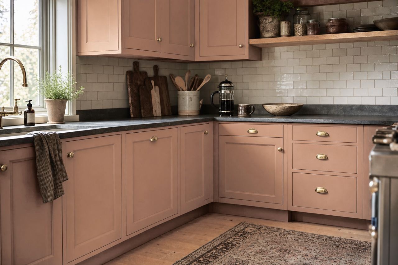Gaucho by Benjamin Moore on cabinets