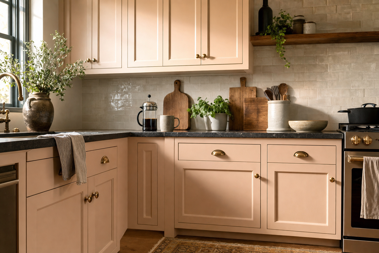 Light by Benjamin Moore on cabinets