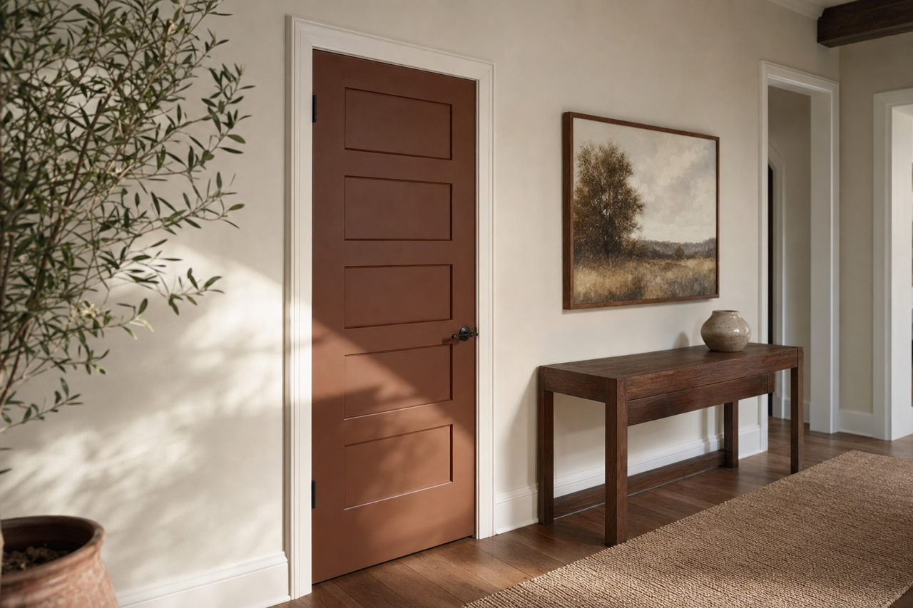 Barrel by Benjamin Moore on interior-doors
