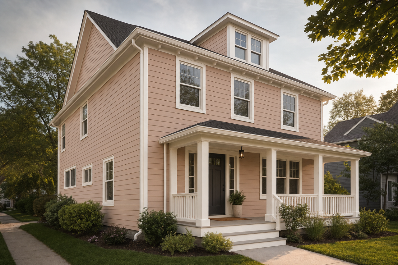 Flax by Benjamin Moore on exterior
