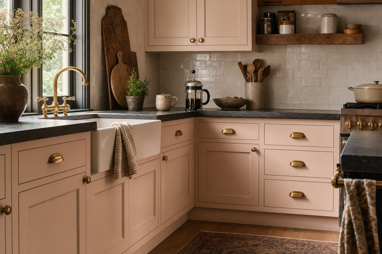 Wisp by Benjamin Moore on cabinets