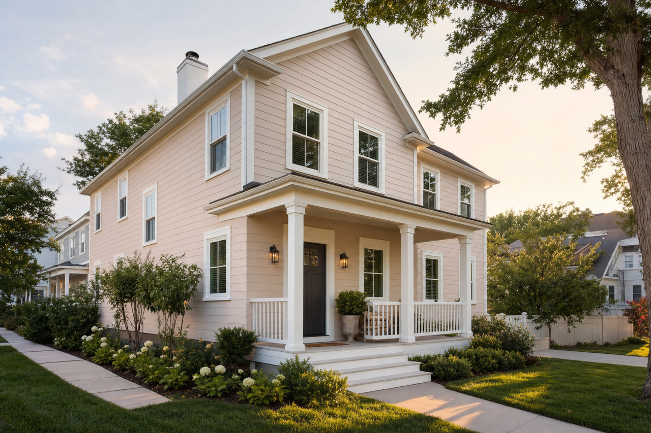 Wisp by Benjamin Moore on exterior