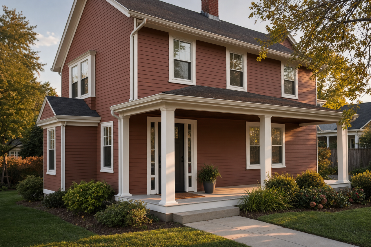 Brown by Benjamin Moore on exterior