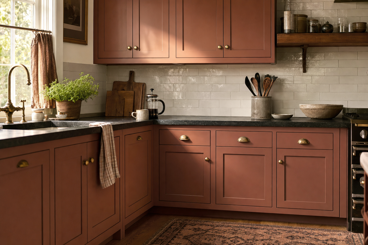 Cupcake by Benjamin Moore on cabinets