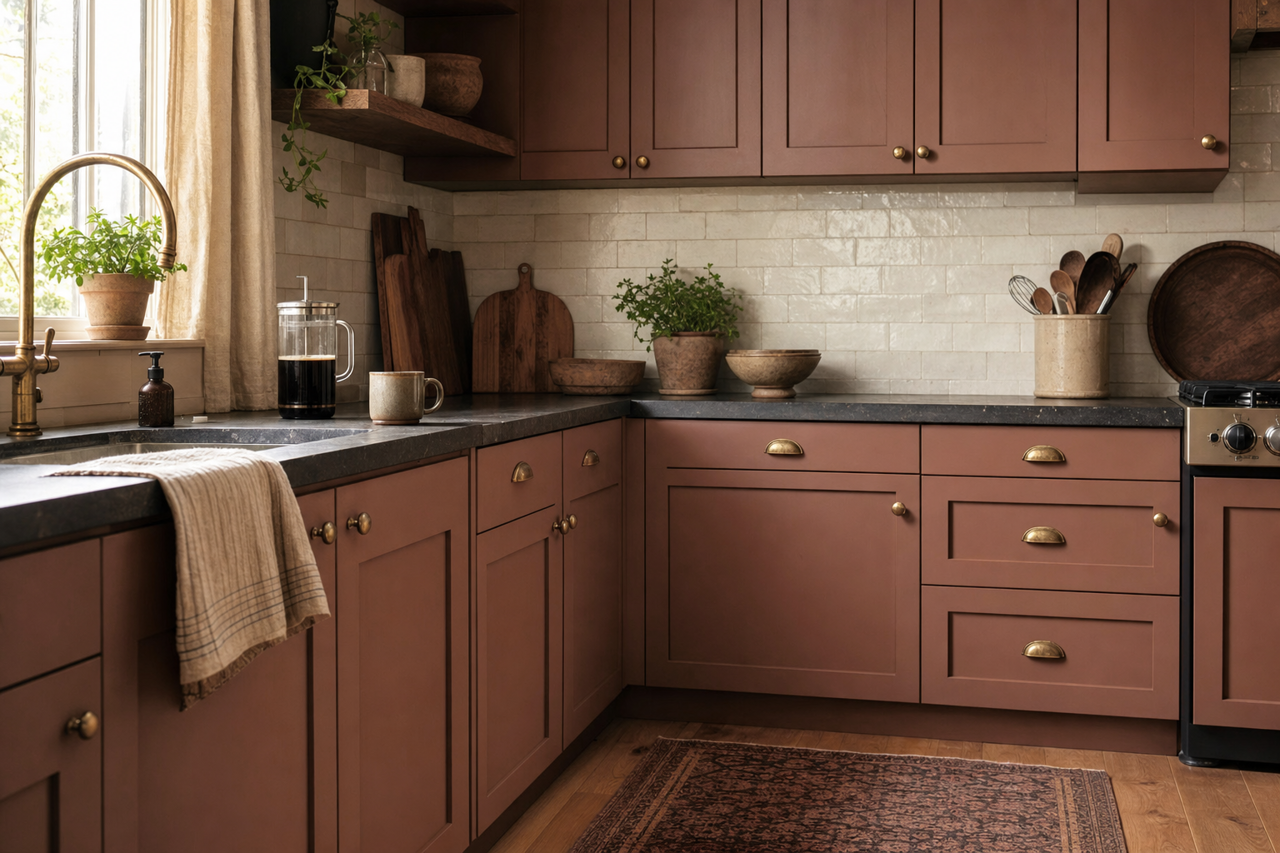 Espresso by Benjamin Moore on cabinets