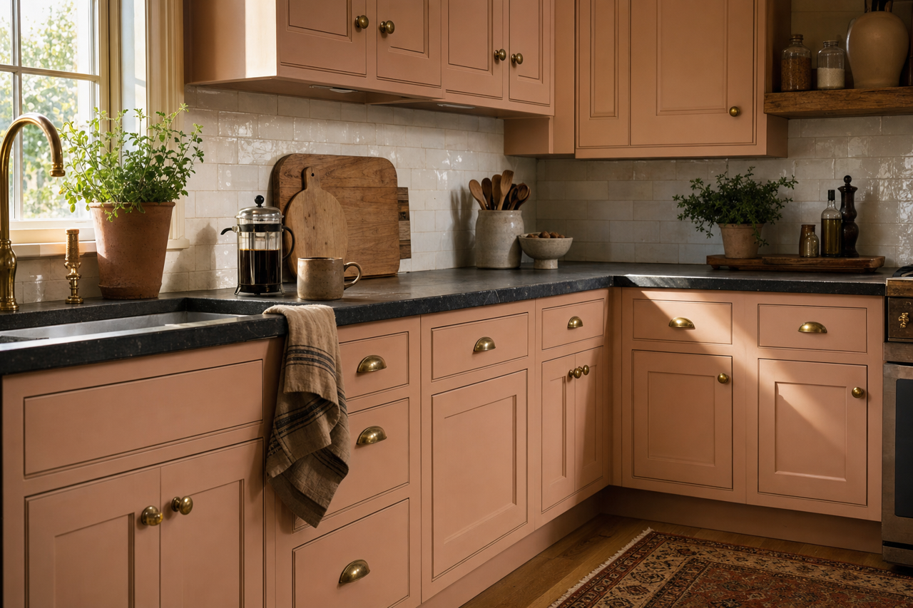 Café by Benjamin Moore on cabinets