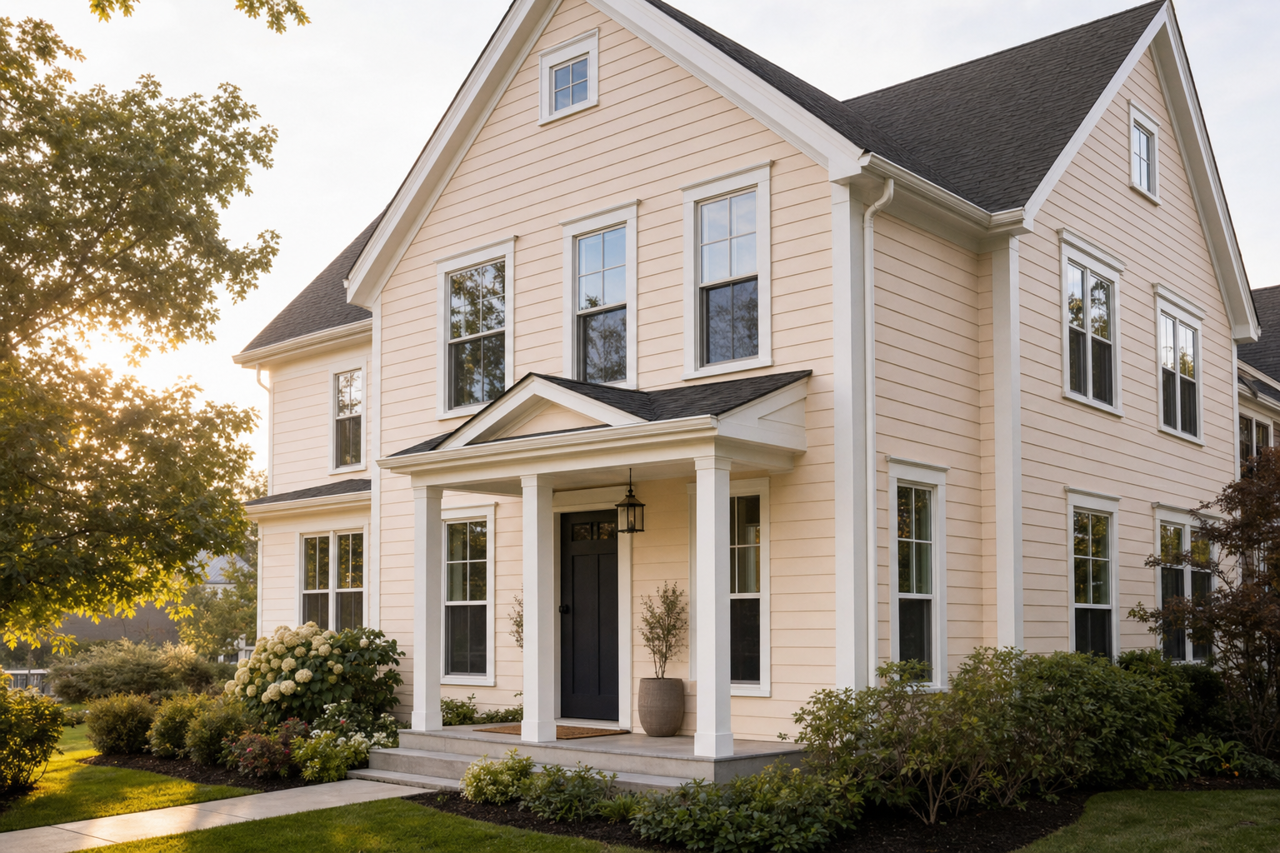 Wheatberry by Benjamin Moore on exterior