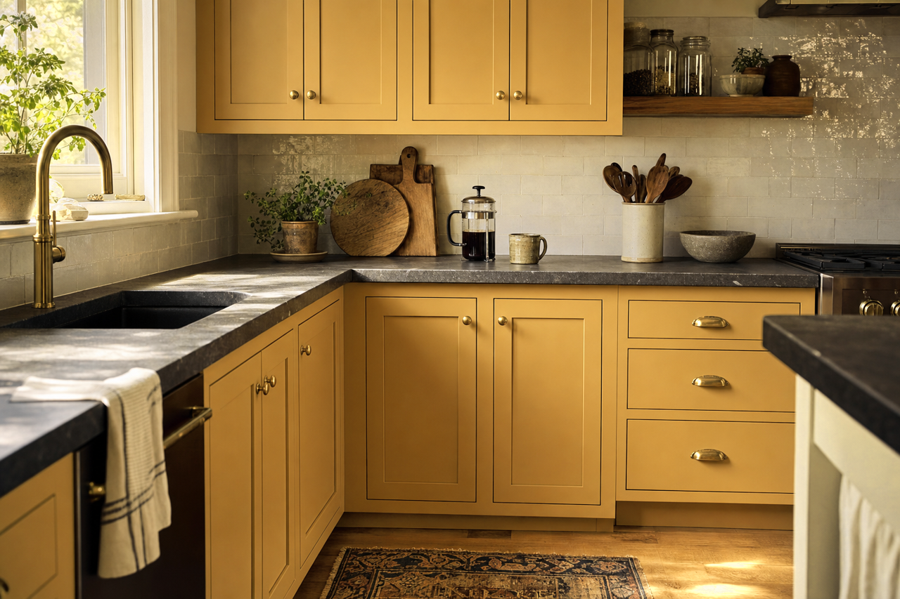 Leap by Benjamin Moore on cabinets
