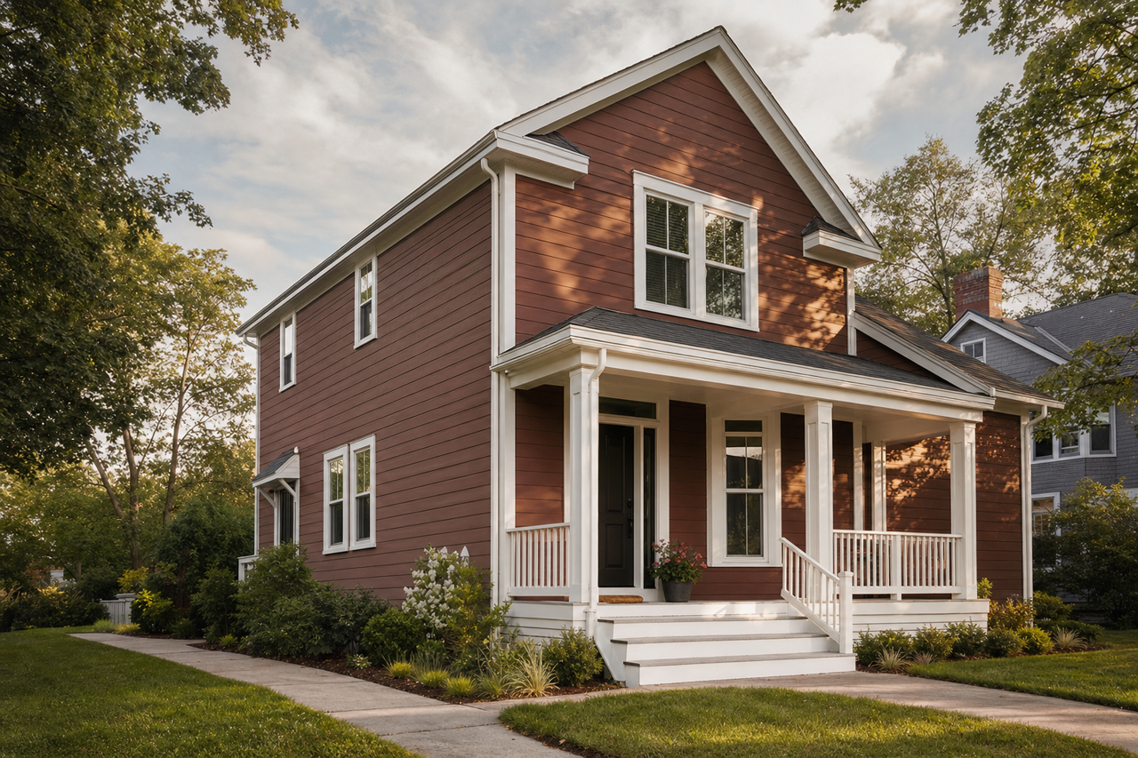 Mocha by Benjamin Moore on exterior