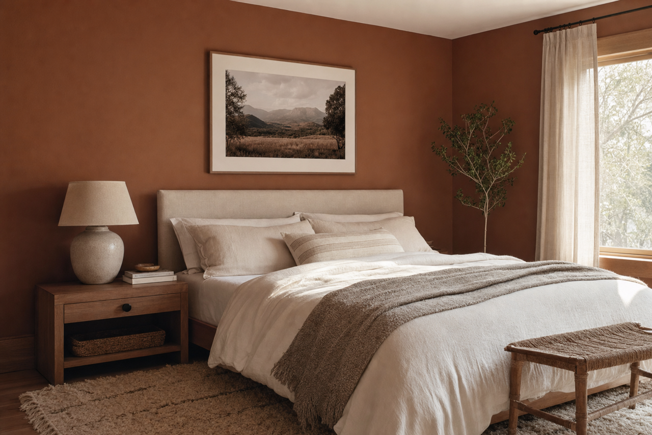 Mocha by Benjamin Moore on interiors