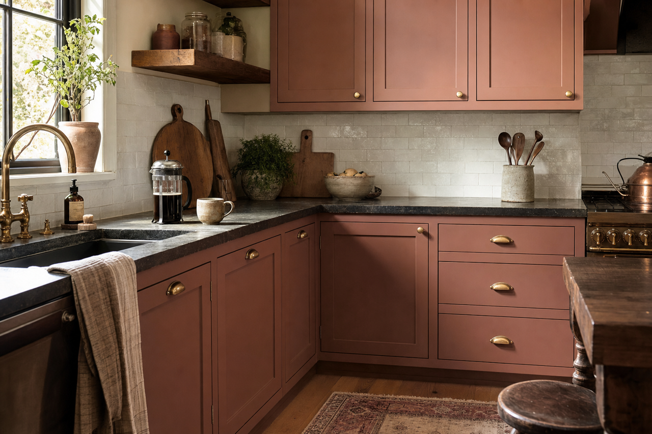 English by Benjamin Moore on cabinets